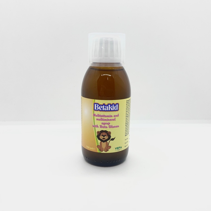 Siro Betakid 150ml - Bổ sung beta glucan và vitamin, tăng sức đề kháng cho bé và người lớn - Xuất xứ Thổ Nhĩ Kỳ