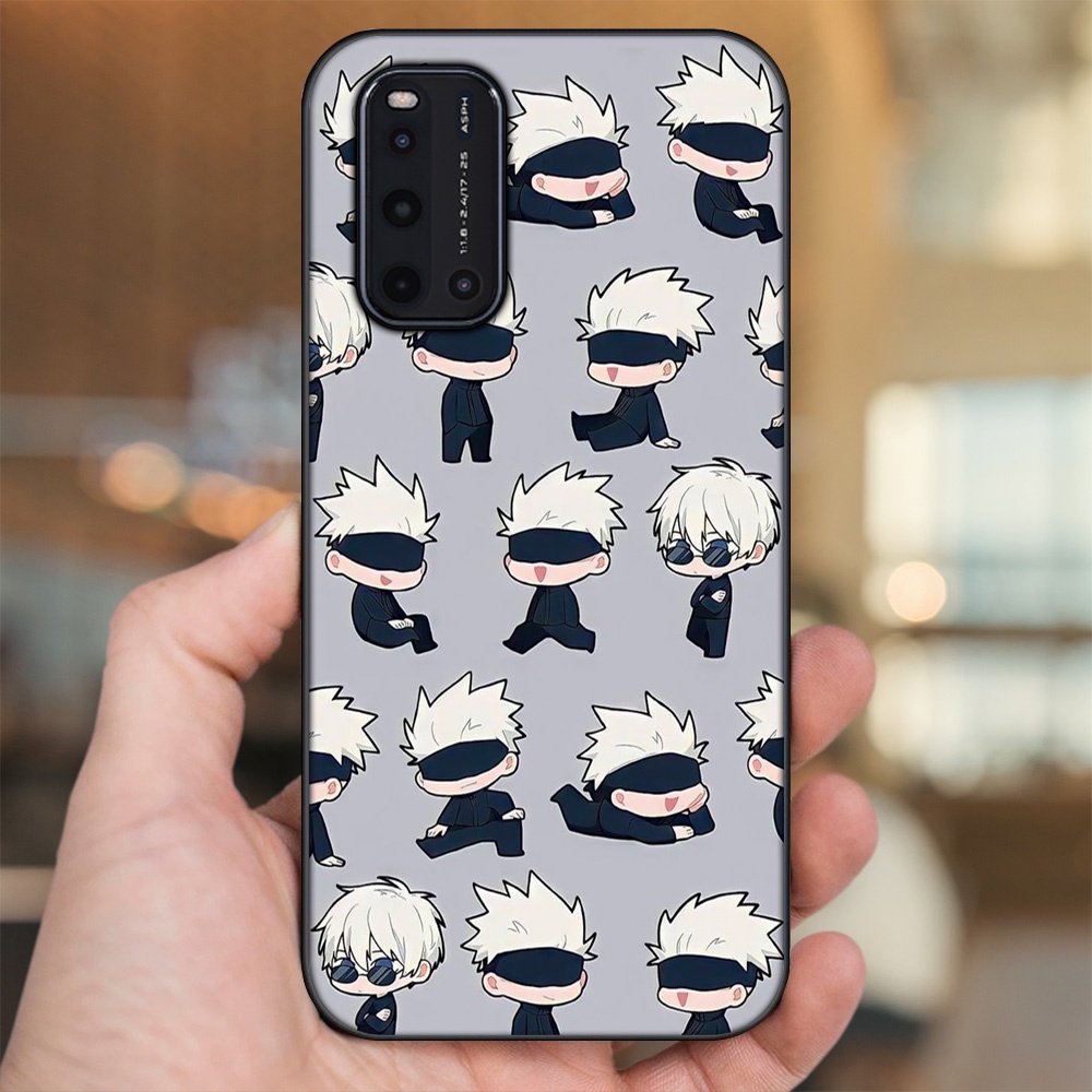 Ốp lưng Vivo V19 viền đen in hình Satoru Jujutsu Kaisen