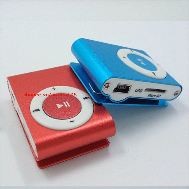 Máy Nghe Nhạc MP3 Mini Vỏ Nhôm Tặng Kèm Tai Nghe