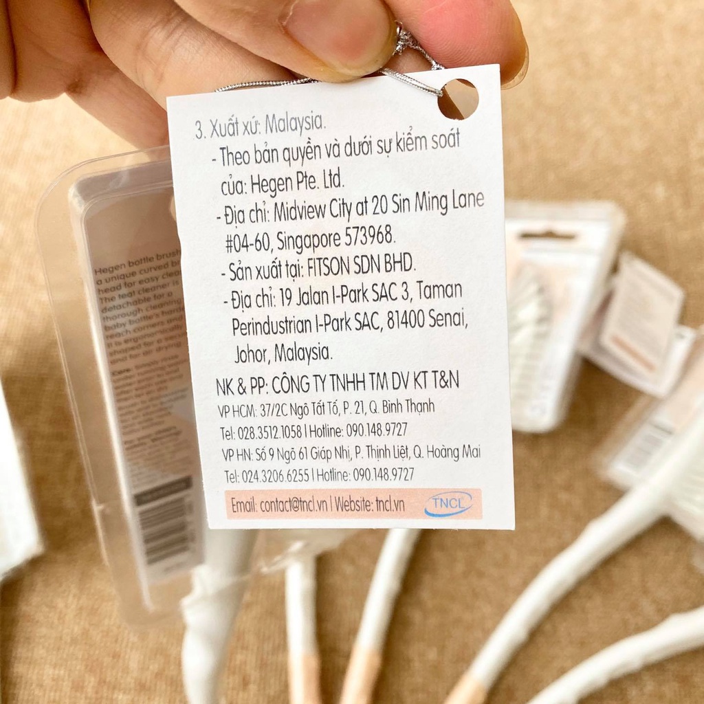 (Hàng chính hãng) Cọ rửa bình sữa, núm ti cao cấp HEGEN ''Cọ rửa bình sữa cho bé''