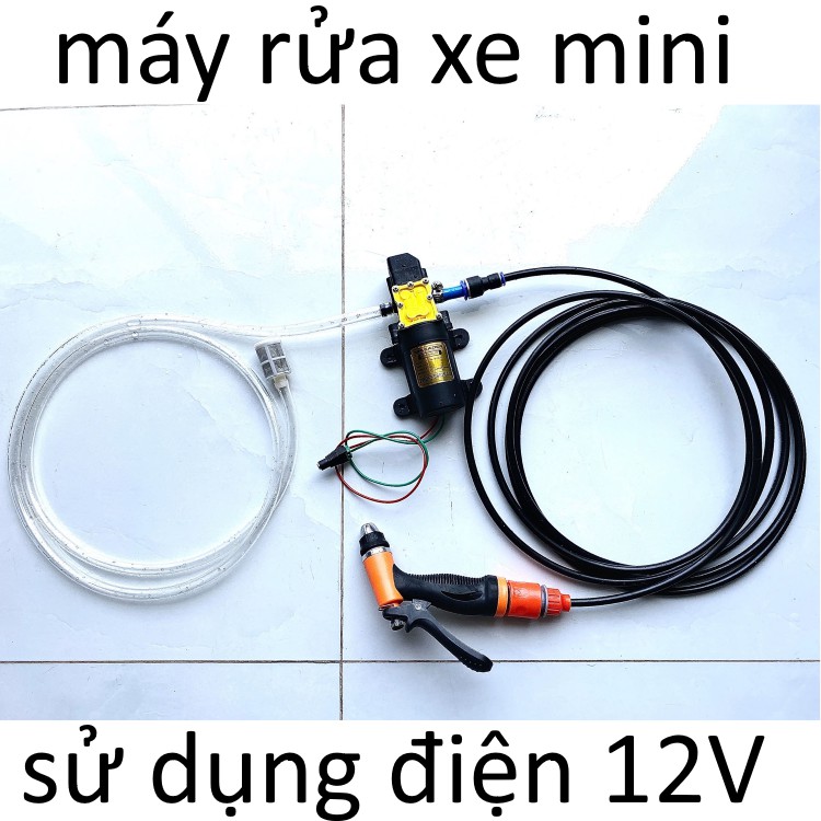 bộ máy rửa xe tăng áp đa năng 12v