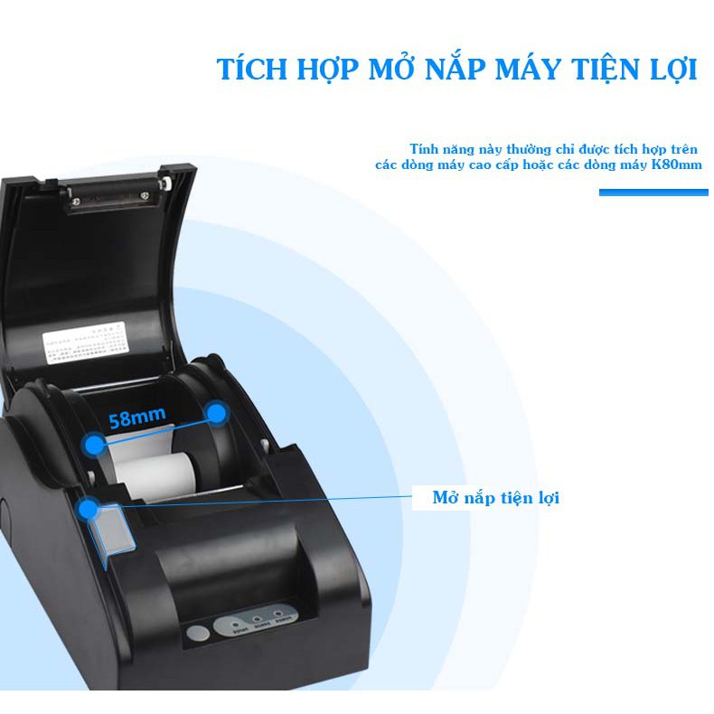 [XẢ KHO ]Máy in bill, hóa đơn nhiệt khổ 57, 58 GP-5890XIII [LAN+USB] | BigBuy360 - bigbuy360.vn