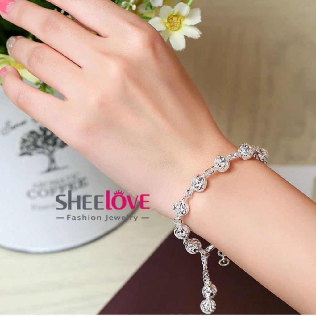 Vòng tay nữ bạc bí ngô bi rỗng tròn 8ly giá sỉ ma bạc s925 bán chạy thời trang hàn quốc SPB-LT115 | BigBuy360 - bigbuy360.vn