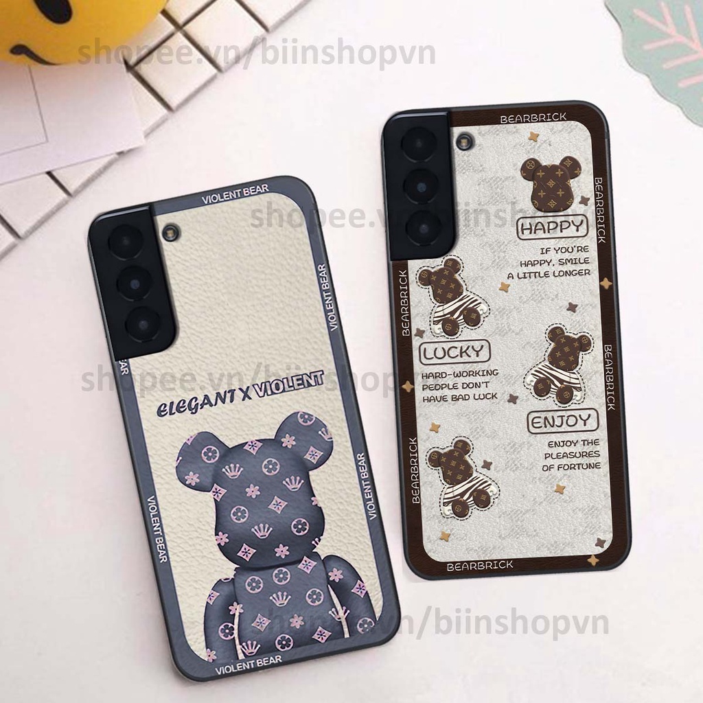 Ốp Samsung S21 / S21 FE / S21 Plus / S21+ hình gấu bear brick đẹp độc lạ, thời trang, cá tính