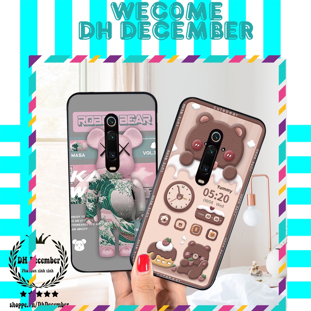 Ốp lưng Xiaomi MI 9T / K20 / MI 9T PRO/ K20 PRO in hình 3D GẤU HỒNG-GẤU BE3R -XINH XẺO CỰC ĐẸP