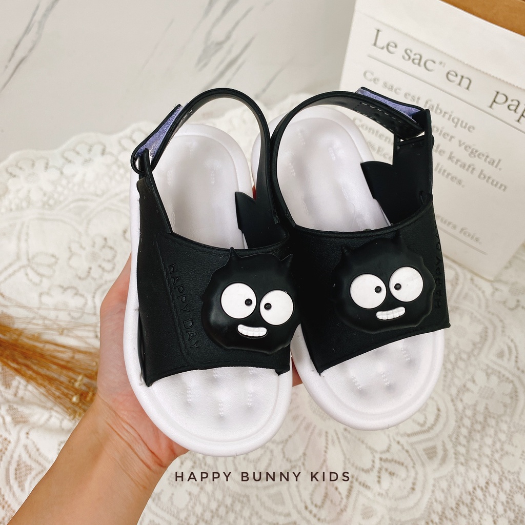 Ảnh thật Dép Sandal Gắn Mặt Thú Đế Nhựa Mềm Siêu Êm Chân Cho Bé Trai Bé Gái KB084