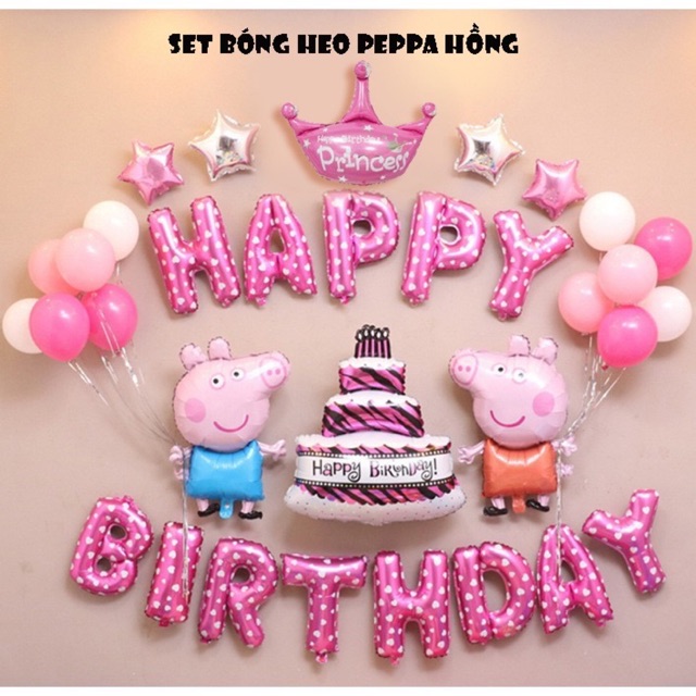 Set sinh nhật heo hồng CHÍP