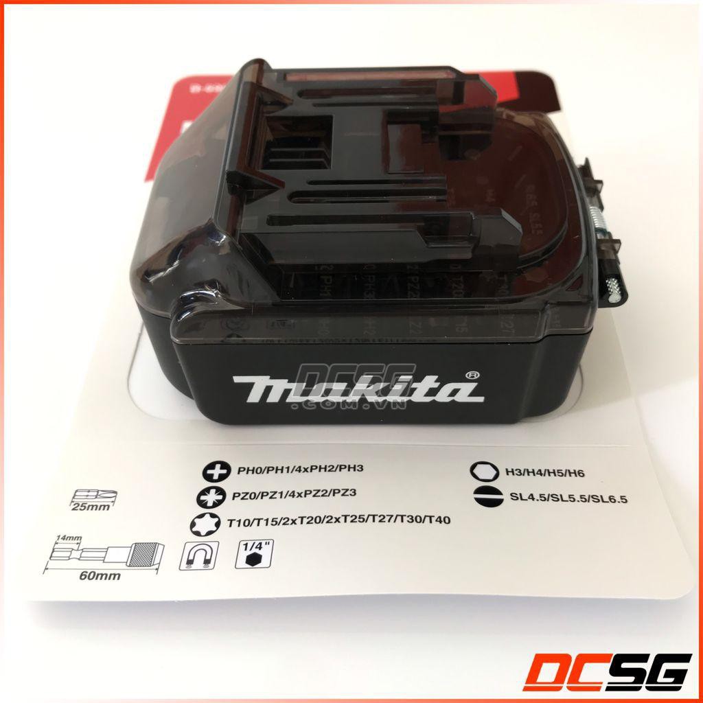 Mũi vít đựng trong hộp hình vỏ pin Makita B-69901 (31 chi tiết/bộ)