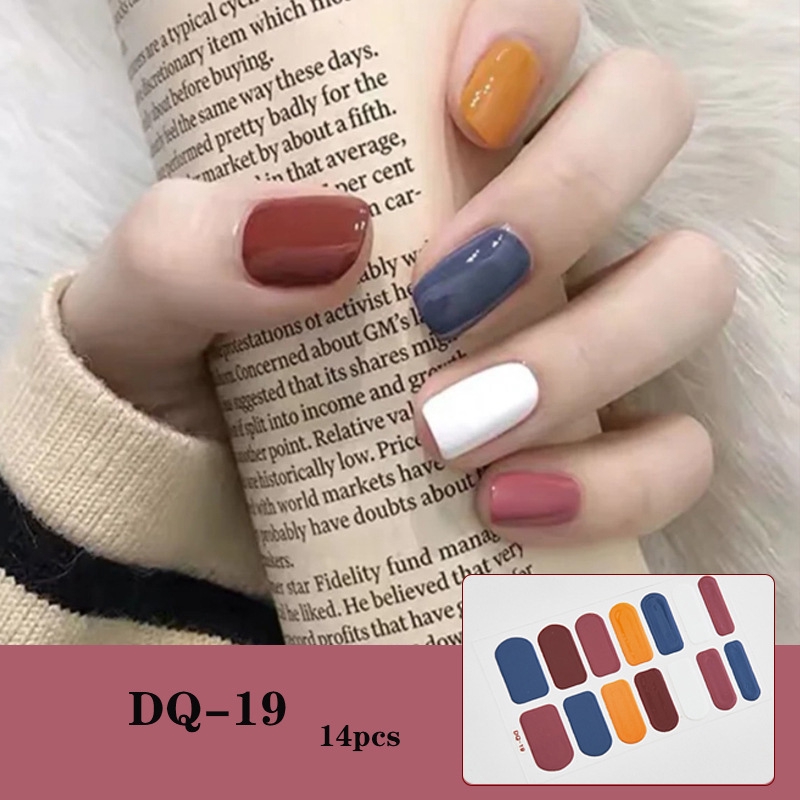 Set 14 miếng dán trang trí móng tay 3D thời trang DQ19-38