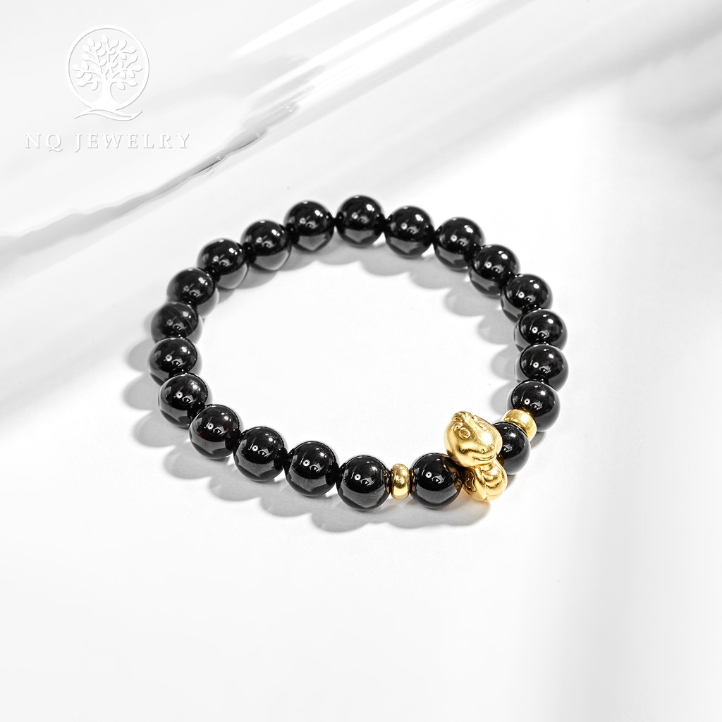 Vòng tay đen charm 12 con giáp - NQ Jewelry