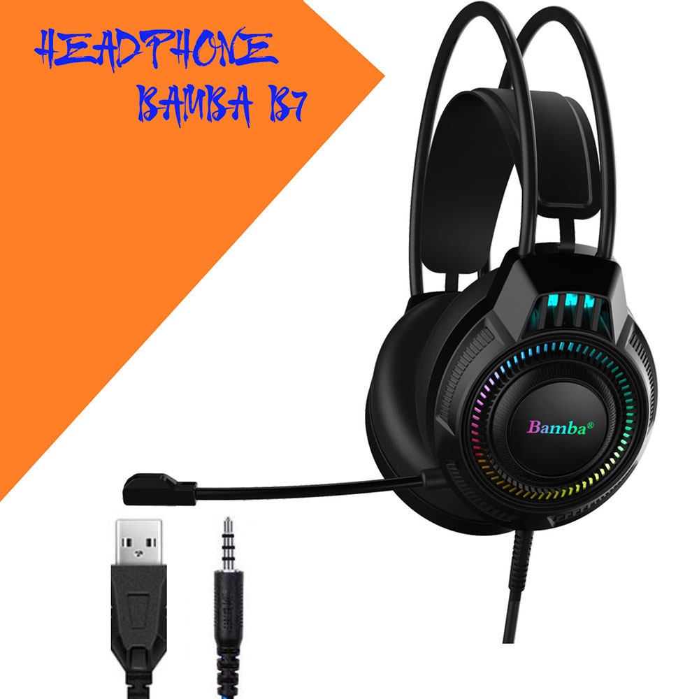 Tai nghe chụp tai led RGB gaming B7