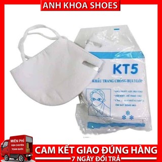 COMBO 3 Cái Khẩu Trang Kt5, 3 Lớp Kháng Khuẩn Chống Bụi