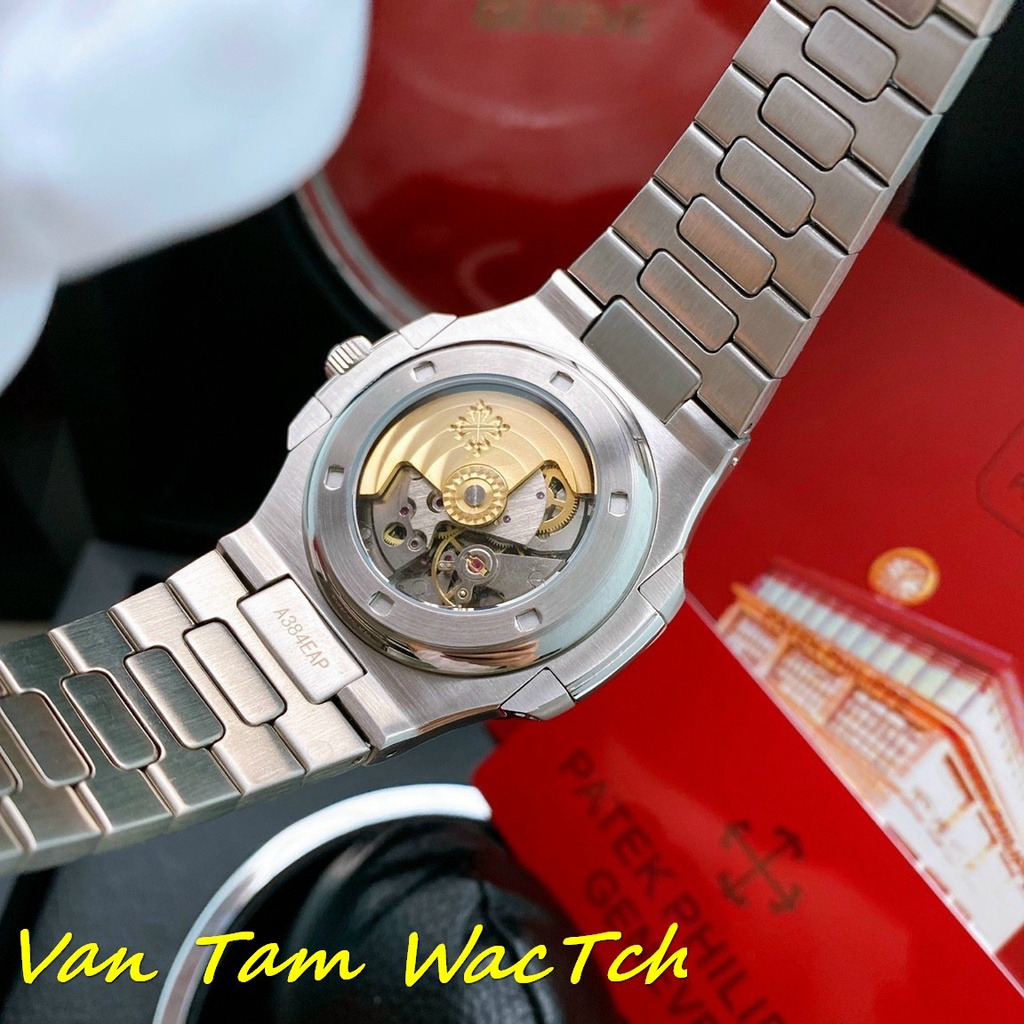 Đồng hồ nam Patek Phillip NautilusS 5711 40mm máy nhật automatic, mẫu mặt vuông trơn, viền trắng