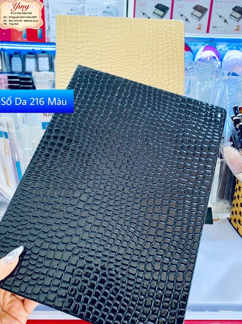 Sổ Mẫu Móng Bằng Da 120màu-216màu kèm móng