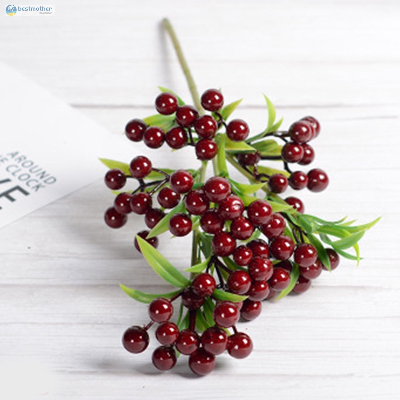 ✿BM✦ Ivy Red Berry Berries Bush Bouquet Christmas Vine Holly Xmas Festive Fern Home Office