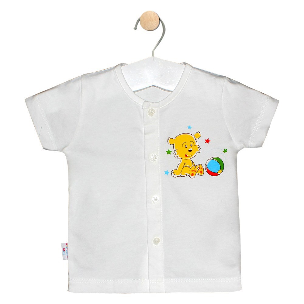 ÁO TAY NGẮN CÚC GIỮA COTTON