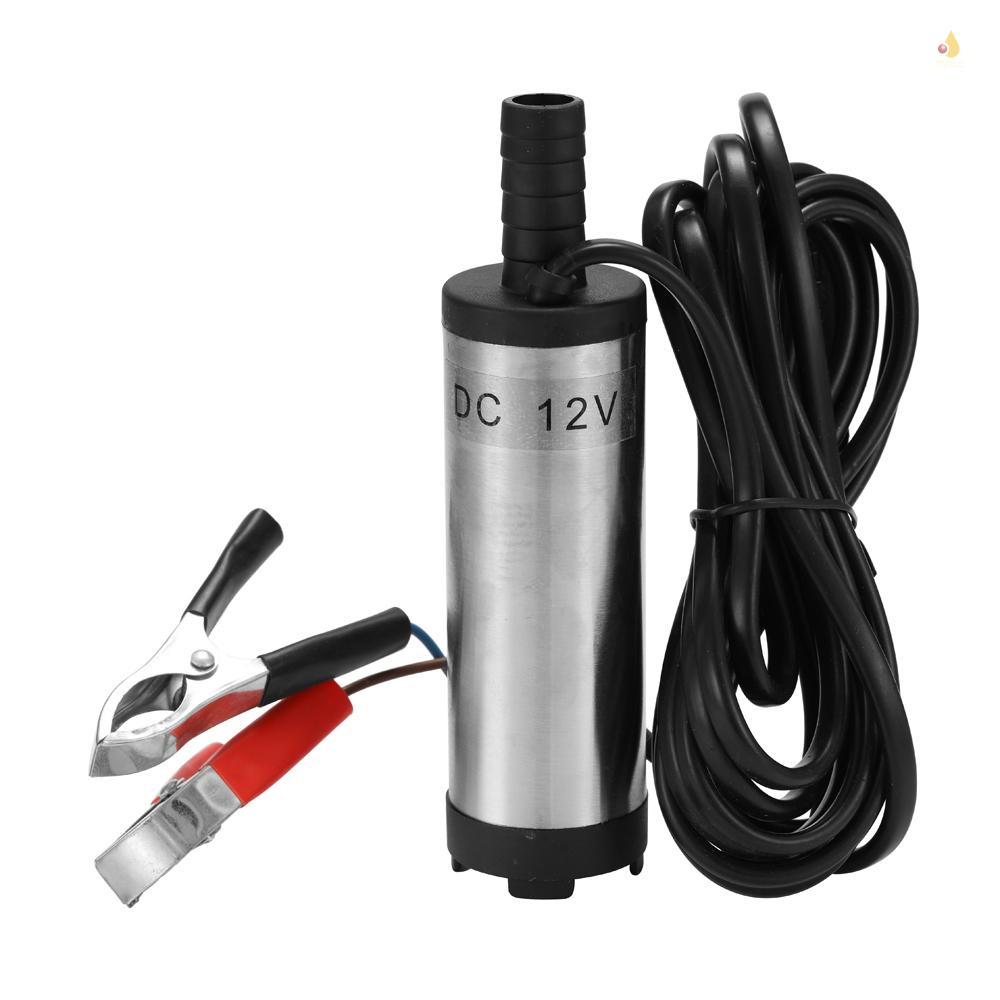 Máy Bơm Chìm DC 12V Bằng Thép Không Gỉ Cho Bình Dầu Nước