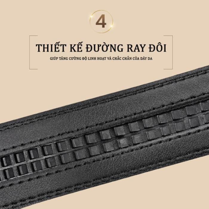 Thắt Lưng Da Nam Khóa Tự Động Dây Nịt Nam Da Cao Cấp Nam Tính Thời Thượng Dành Cho Doanh Nhân