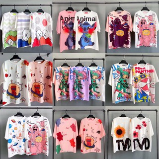 (48-70kg) Áo tay lỡ in full 3D. Animal - stitch - báo hồng -minnie- pink panther - DONALD - PHINEAS AND FERB - ngựa pony