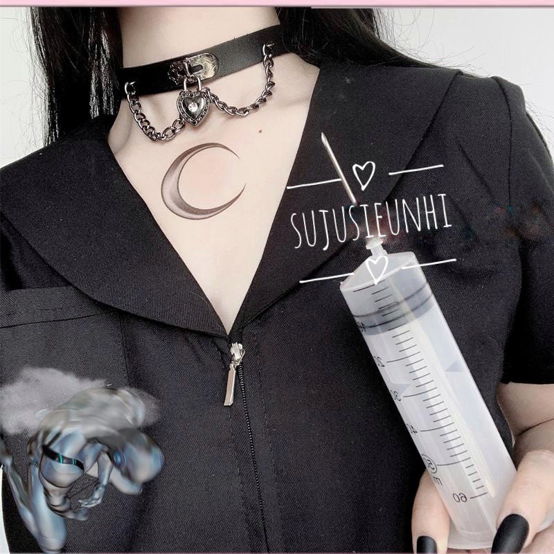 Choker cosplay/ Choker cổ xích trái tim phong cách Gothic
