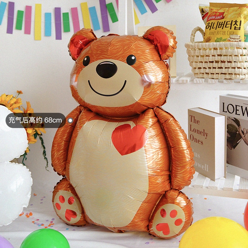 Bóng gấu nâu 4D trang trí sinh nhật