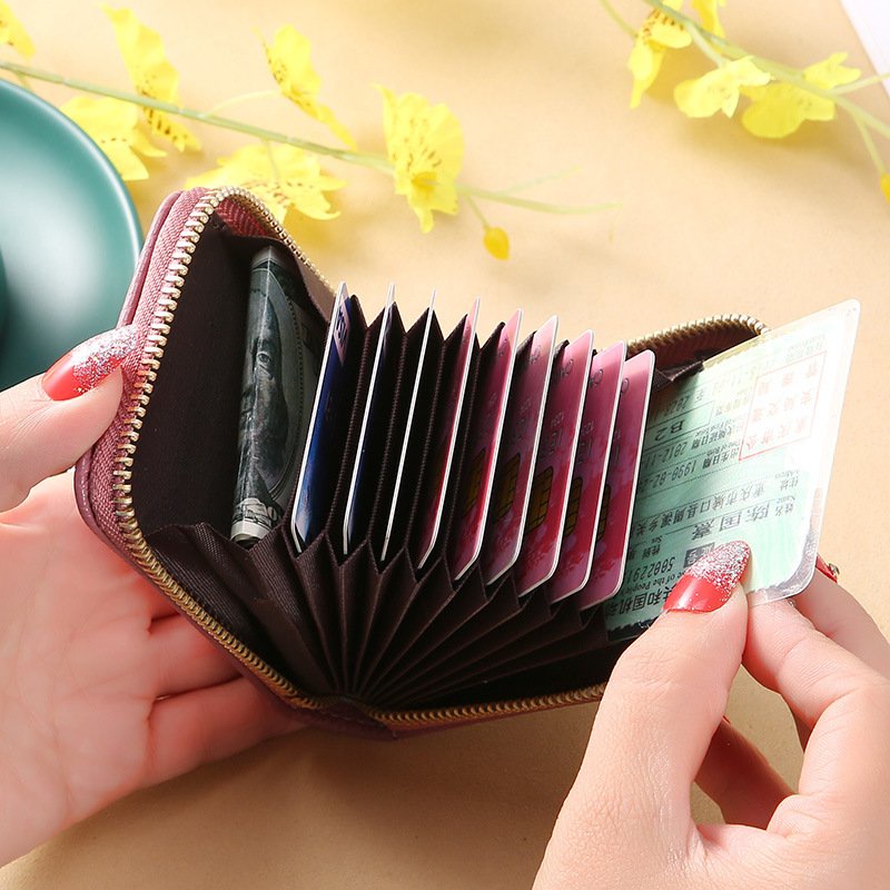 Ví nữ đựng thẻ dáng đứng thời trang nhỏ gọn nhiều ngăn tiện dụng HX124