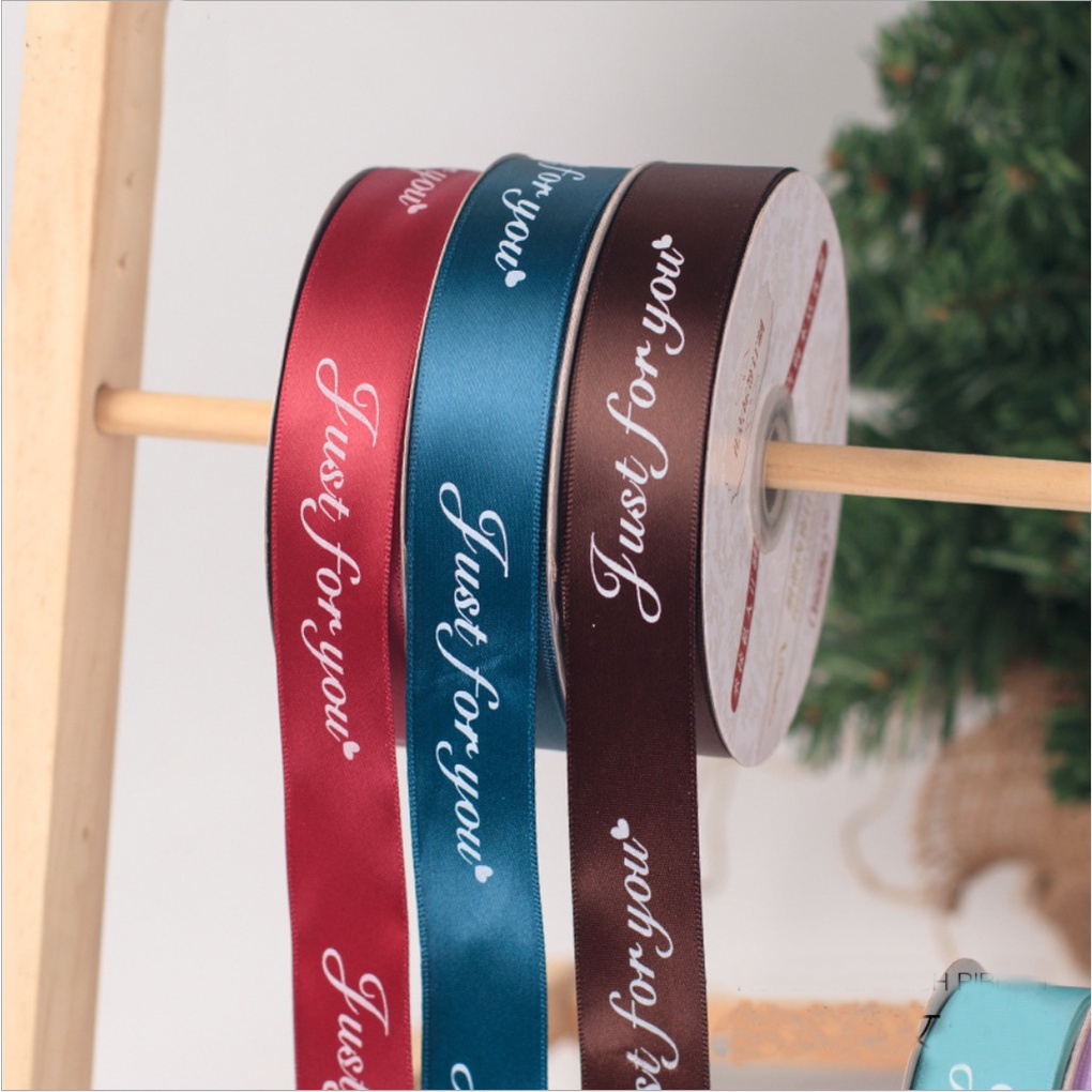 Cuộn Dây Ruy Băng 0.5M 2.5cm Màu Sắc Ngẫu Nhiên Dùng Làm Bó Hoa DIY