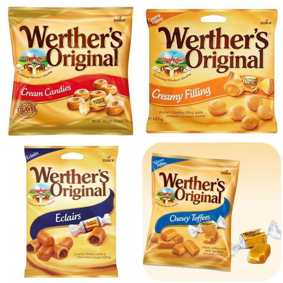 Kẹo Caramen Werther’s Original vị Cream/Creamy Filling/Chewy Toffees/Eclairs