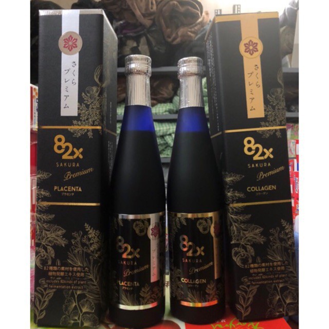 [Mẫu Mới] Nước Uống Đẹp Da 82X Sakura Premium Collagen và Placenta 500ml | BigBuy360 - bigbuy360.vn