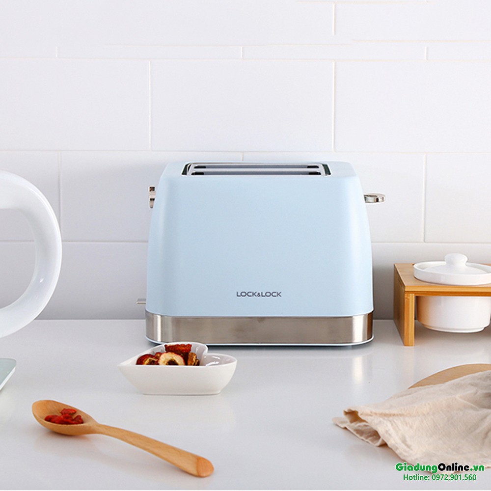 Máy Nướng Bánh Mì Lock& Lock Morning Toaster EJB221BLU Xanh mint