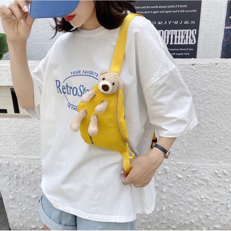 [Mã FAMAYWA2 giảm 10k đơn từ 50k] [FREESHIP] Túi Vải 🐻Đeo Chéo Gấu Bông Hàn Quốc TÚI XINH CHO BÉ | BigBuy360 - bigbuy360.vn