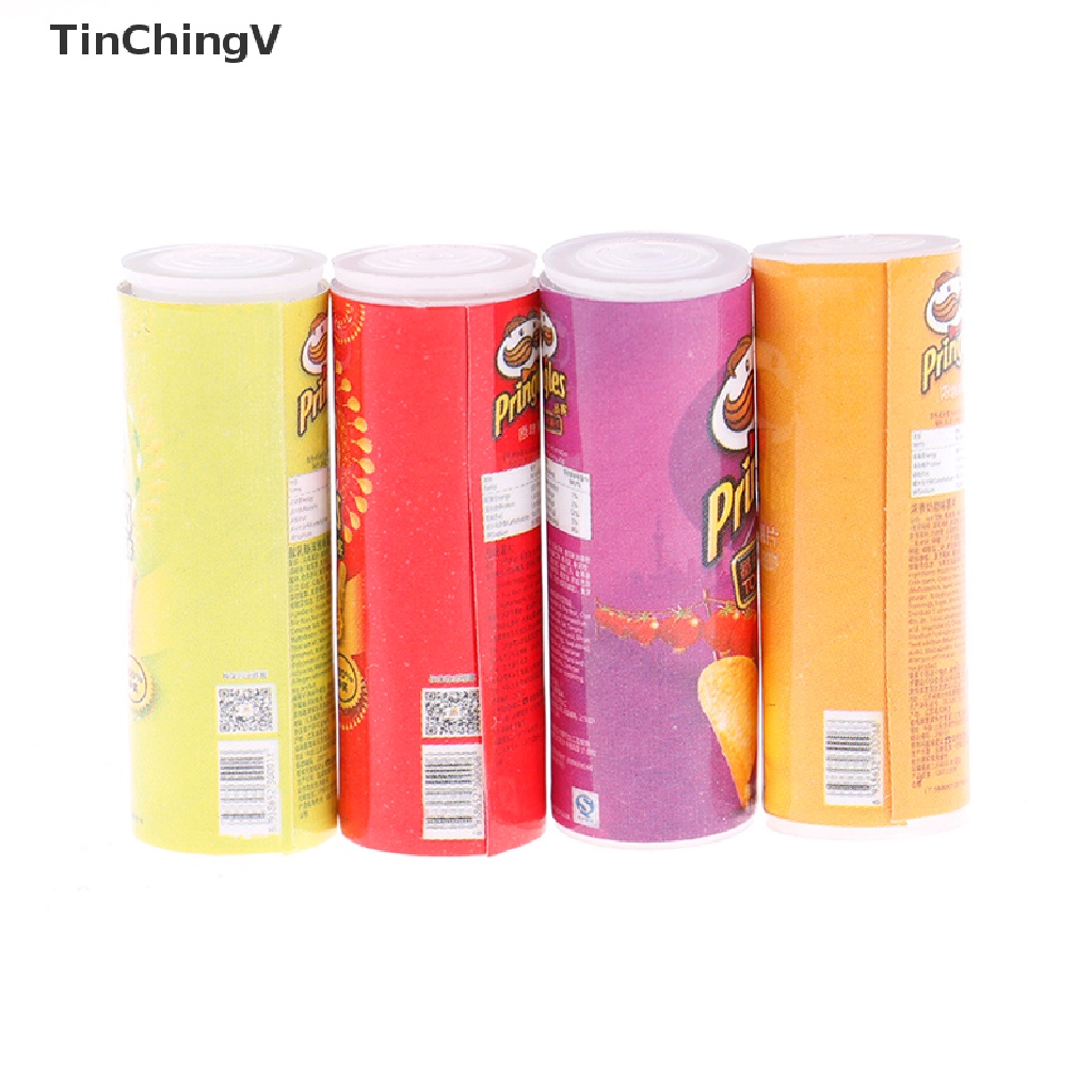 Set 4 Bình Đựng Khoai Tây Chiên Mini Tỉ Lệ 1: 12 Trang Trí Nhà Búp Bê