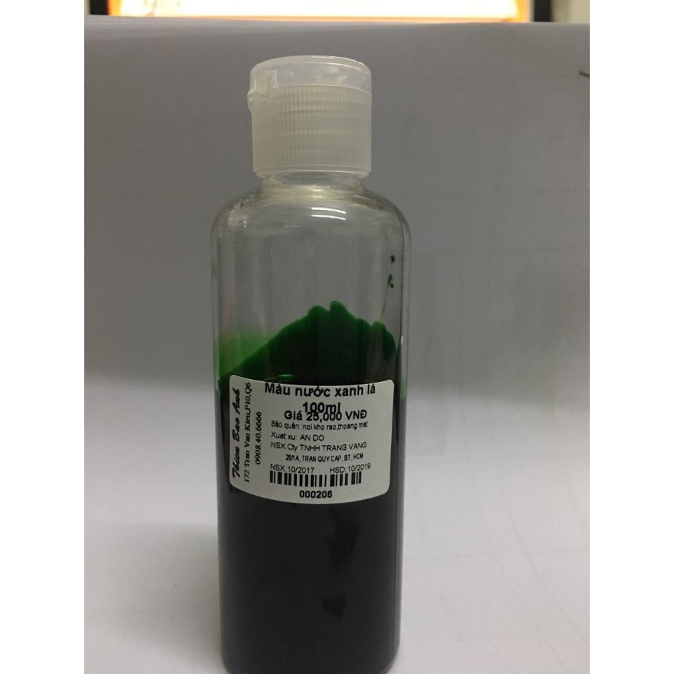 Màu xanh lá dạng nước 100ml