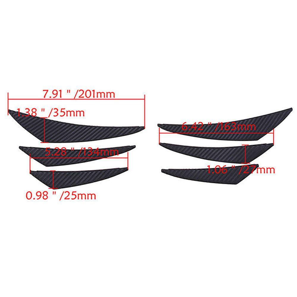 Set 6 Miếng Dán Cản Trước Xe Hơi Chống Va Chạm Tiện Dụng