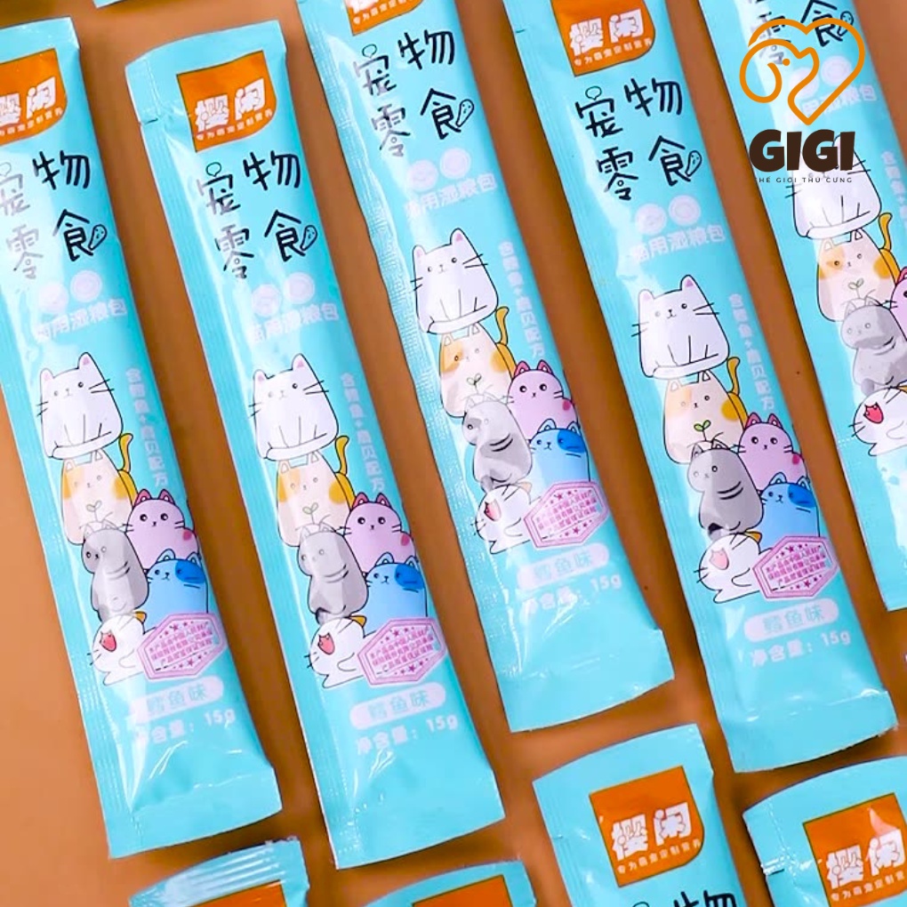 Súp thưởng cho mèo Shizuka, Catfood thanh 15g đầy đủ dinh dưỡng cho thú cưng thức ăn giá rẻ - GiGi Pet Shop