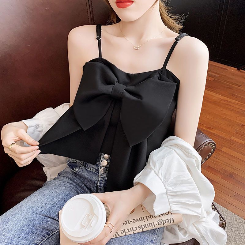 Áo Hai Dây Thắt Nơ Sau Lưng Phong Cách Chanel Thời Trang Xuân Hè Mới Bán Chạy
