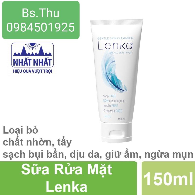 Lenka sữa rửa mặt LENKA Nhất Nhất 150ml dịu nhẹ ko mùi