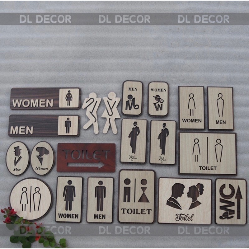 Bảng Toilet - WC Nam Nữ - Resroom Chỉ hướng nhà vệ sinh