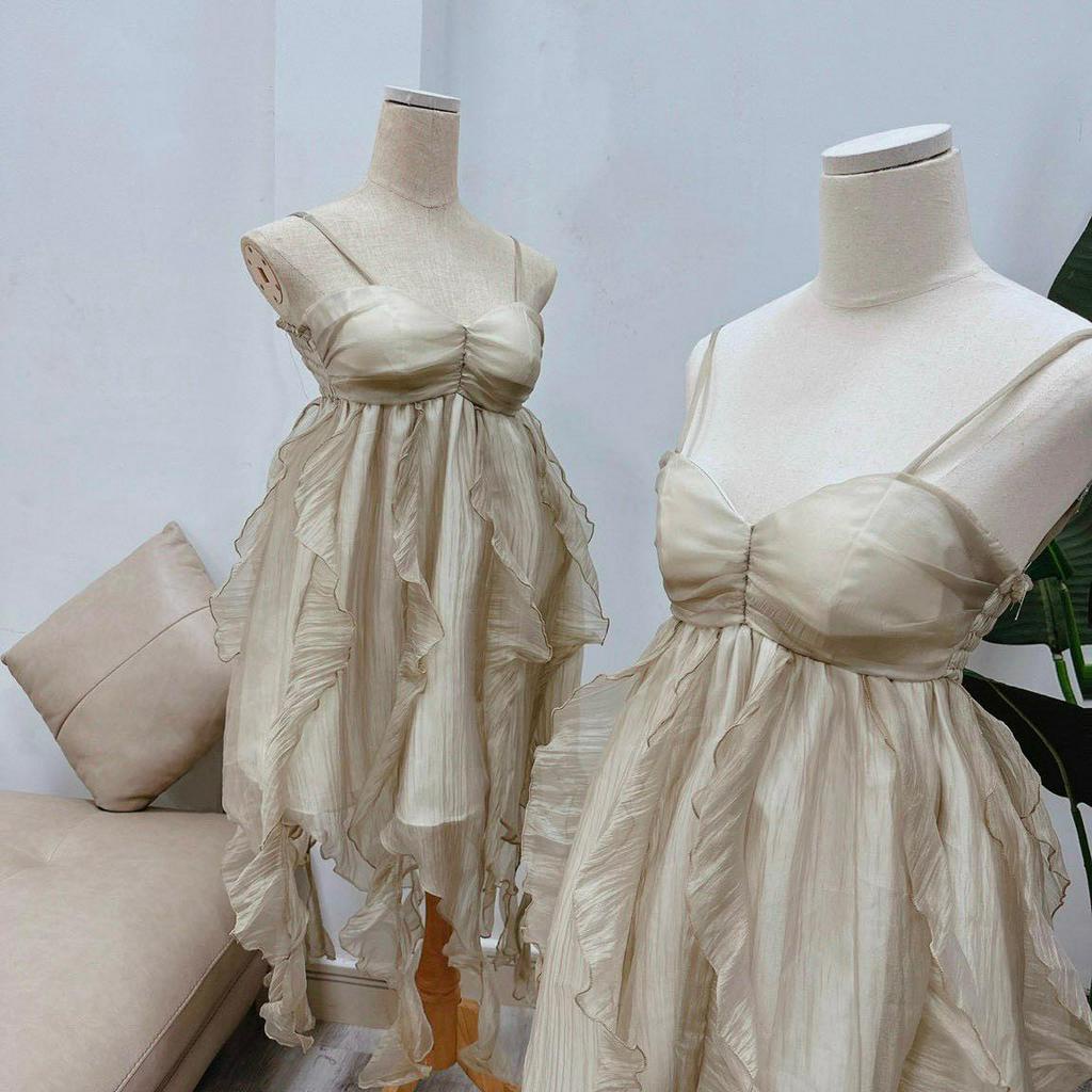 ĐẦM 2 DÂY CÚP PHỐI DÂY TUA RUA BÈO