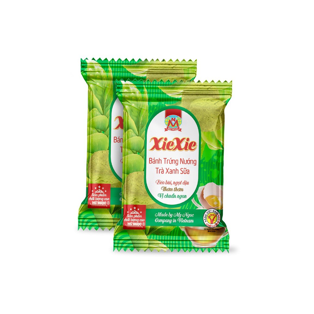 XieXie _ 0.5Kg Bánh trứng nướng TRÀ XANH sữa tươi GIÒNrụm GIÀUDINHDƯỠNG– 500g XieXie Baked Egg & MATCHA GREEN TEA Cookie