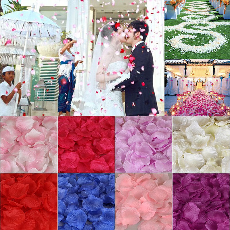 500 Cánh hoa hồng lụa trang trí đám cưới