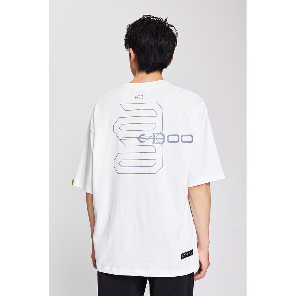 Áo Thun BOO Unisex Dáng Oversize Cá Tính In Hình BOOLAAB Phản Quang