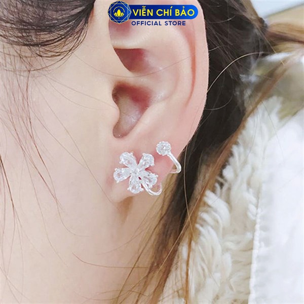 Bông tai bạc nữ hoa chong chóng chất liệu bạc S925 thời trang phụ kiện trang sức nữ Viễn Chí Bảo B400244