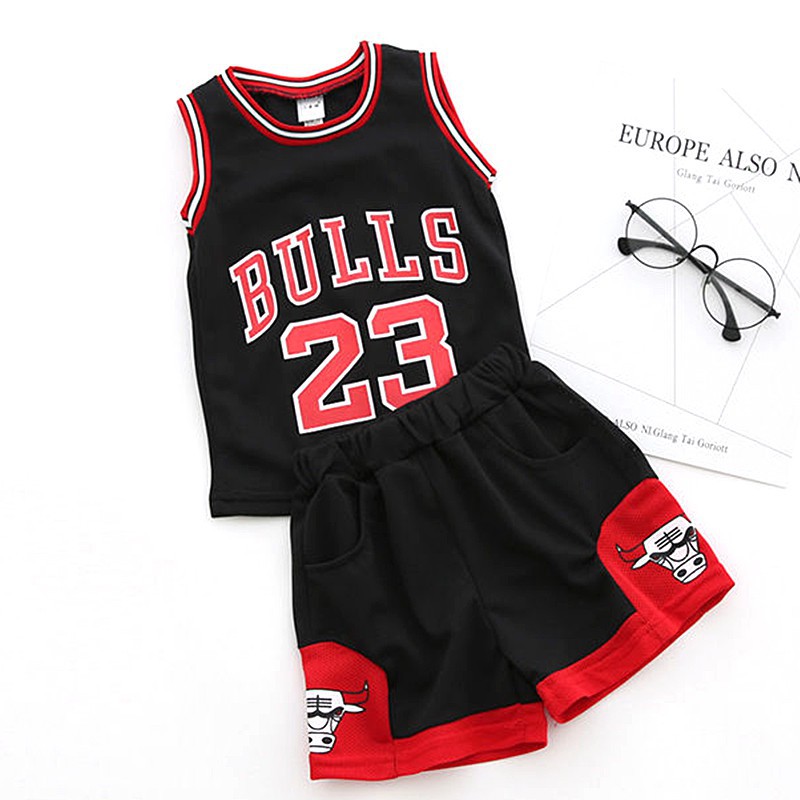 Bộ Quần Áo Bóng Rổ Nba Chicago Bulls No.23 Năng Động Thời Trang Cho Bé