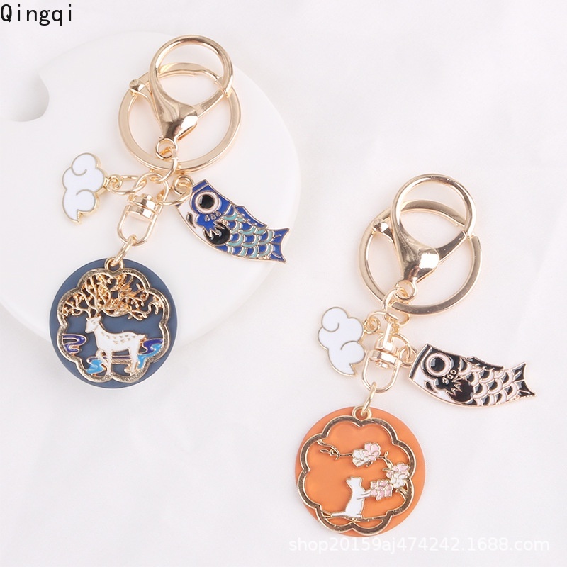 Móc chìa khóa Miss Zoe hình cá koi may mắn nhiều kiểu tùy chọn phong cách dễ thương