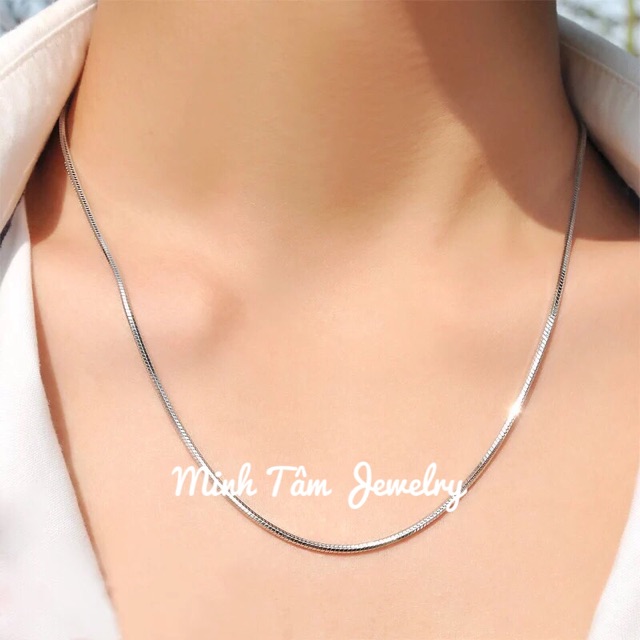 Dây chuyền lụa trơn bạc S925 xi kim cho nam-Minh Tâm Jewelry