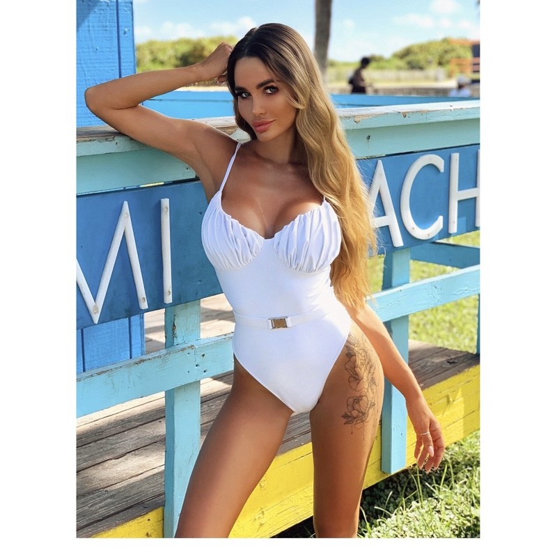 [BKN394] <ÂU> BODYSUIT NHÚN NGỰC KÈM BELT RỜI 3 MÀU | BigBuy360 - bigbuy360.vn