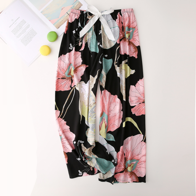 Quần Ngủ Bằng Cotton Lụa Mỏng Ống Rộng Lưng Cao Thời Trang Mùa Hè Thoải Mái Cho Nữ | BigBuy360 - bigbuy360.vn