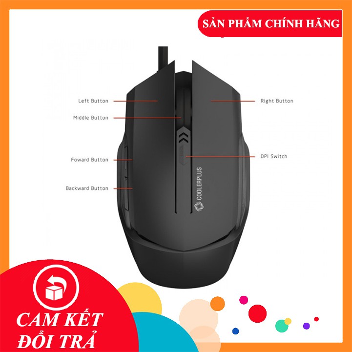 Chuột gaming CoolerPlus CPM X8 ( Màu Đen ) ( FREE SHIP ĐƠN TỪ 50K ) | BigBuy360 - bigbuy360.vn