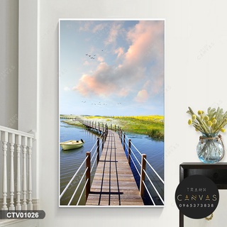 Tranh canvas khổ dọc size 50x100cm